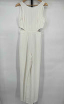 Lulus Women's Moments To Remember White Wide-Leg Cutout Jumpsuit  Small