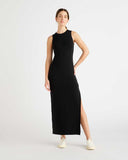 Quince Women's Tencel Jersey Tank Maxi Dress Black Basic Sleeveless M