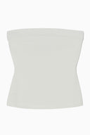 COS Women's Textured Bandeau Top White Sleeved L