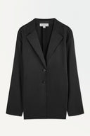 COS Women's The Waisted Linen Blazer Black Outerwear 14