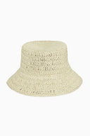 COS Women's Woven Straw Bucket Hat Beige XS