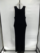 Quince Women's Tencel Rib Knit Tank Midi Dress Black Basic Sleeved L