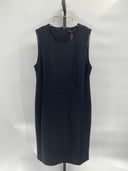 Quince Womens Ultra-Stretch Ponte Sleeveless Dress Black Basic L