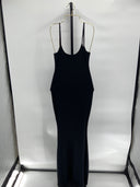 Quince Womens Tencel Rib Knit Maxi Slip Dress Black Basic Sleeveless M