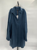 Quince Womens Sleeved Top Migdnight Blue L