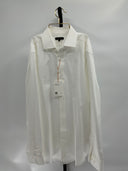 Quince Men's Organic Cotton Stretch Twill Dress Shirt White Sleeved Top L