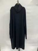 Quince Women's Mongolian Cashmere Turtleneck Midi Sweater Dress Black XL