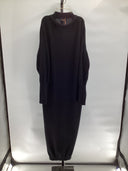 Quince Women's Mongolian Cashmere Turtleneck Midi Sweater Dress Black XL