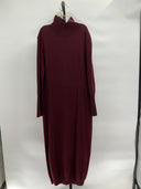 Quince Women's Mongolian Cashmere Turtleneck Midi Sweater Dress Red S