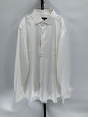 Quince Men's Organic Cotton Stretch Twill Dress Shirt White Sleeved Top XL