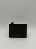 Michael Kors Hudson Signature Logo Card Case Wallet Black OS