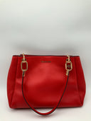 Michael Kors Women Michael Kors Women's Lg Trpl Gusset Shldr Bags Bright Red OS Totes Red OS
