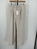 Quince Women's Stretch Crepe Pleated Wide Leg Pants - 30" Sand 10