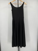 Quince Womens Tencel Jersey Fit & Flare Dress Black Basic Sleeved XS