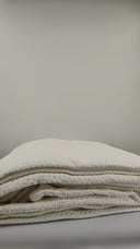 Quince Home Organic Luxe Honeycomb Duvet Cover White Bedding King/Cal King