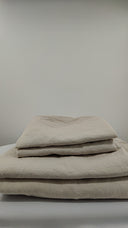 Quince Home European Linen Duvet Cover Set Sand Bedding King/Cal King