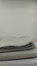 Quince Home Organic Luxe Honeycomb Duvet Cover Light Grey Bedding King/Cal King