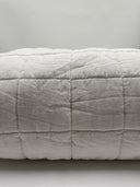 Quince Home European Linen Box Quilt White Bedding King/Cal King