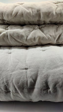 Quince Home European Linen Dream Quilt Set Sand Bedding King/Cal King