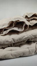 Quince Home European Linen Dream Quilt Set Sand Bedding King/Cal King