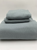 Quince Home European Linen Duvet Cover Set Dusty Blue Bedding King/Cal King