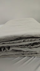 Quince Home European Linen Duvet Cover Light Grey Bedding King/Cal King