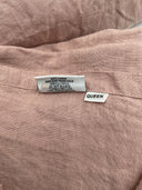 Quince Home European Linen Duvet Cover Set Dusty Mauve Bedding Full/Queen