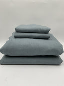 Quince Home European Linen Sheet Set Dusty Blue Bedding King