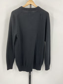 Quince Mens 100% Organic Cotton Crewneck Sweater Black Sleeved Top M