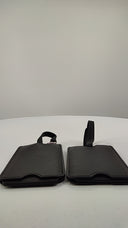Quince Nappa Leather Luggage Tag 2-Pack Black Bags One Size