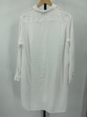 Quince Women's 100% European Linen Shirt Dress White Basic Sleeved M