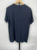 Quince Mens 100% Organic Cotton Slub Crewneck Tee Navy Sleeved Top M