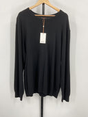 Quince Mens Mongolian Cashmere Crewneck Sweater Black Sleeved Top XXL