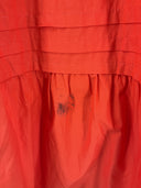 Quince Women's 100% Organic Cotton Poplin Tiered Maxi Dress Vermilion Red M