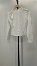 Quince Womens Stretch Cotton Jersey Fitted Long Sleeve T-Shirt White S