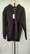 Quince Mens 100% Organic Cotton Oxford Shirt Black Sleeved Top XXL