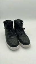 Michael Kors Men's Jacob Leather And Signature Logo High-Top Sneaker Black 10