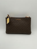 Michael Kors Trisha Medium Logo Crossbody Bag Brown