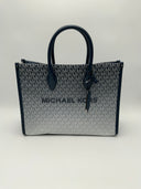 Michael Kors Women's Mirella Ombre Signature Logo Crossbody Bag Navy