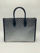 Michael Kors Women's Mirella Ombre Signature Logo Crossbody Bag Navy