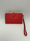 Michael Kors Women Wristlet Wallet Orange OS