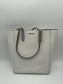 Michael Kors Women's Vincent Logo Tote Bag Silver