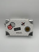 Michael Kors Women's Jeanie Embellished Signature Logo Crossbody Bag White