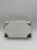 Michael Kors Women's Jeanie Embellished Signature Logo Crossbody Bag White