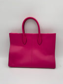 Michael Kors Women's Mirella Pebbled Leather Tote Bag Dragonfruit