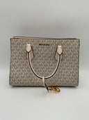 Michael Kors Women's Sheila Medium Logo Satchel Lt Cream