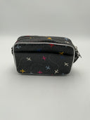 Michael Kors Women's Jet Set Large Printed Signature Logo Crossbody Bag Black