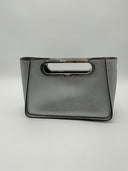 Michael Kors Chelsea L Metallic Leather Convertible Crossbody Bag Silver