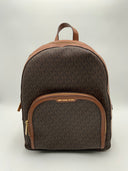 Michael Kors Women's Jaycee Large Logo Backpack Brown Bags