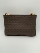 Michael Kors Womens Adele Logo Crossbody Bag Brown